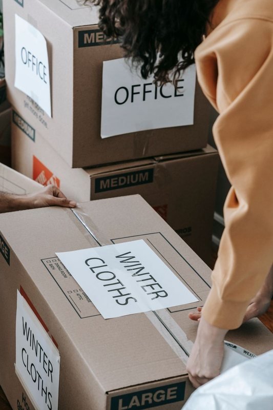 Labeled by room, ready to unload
